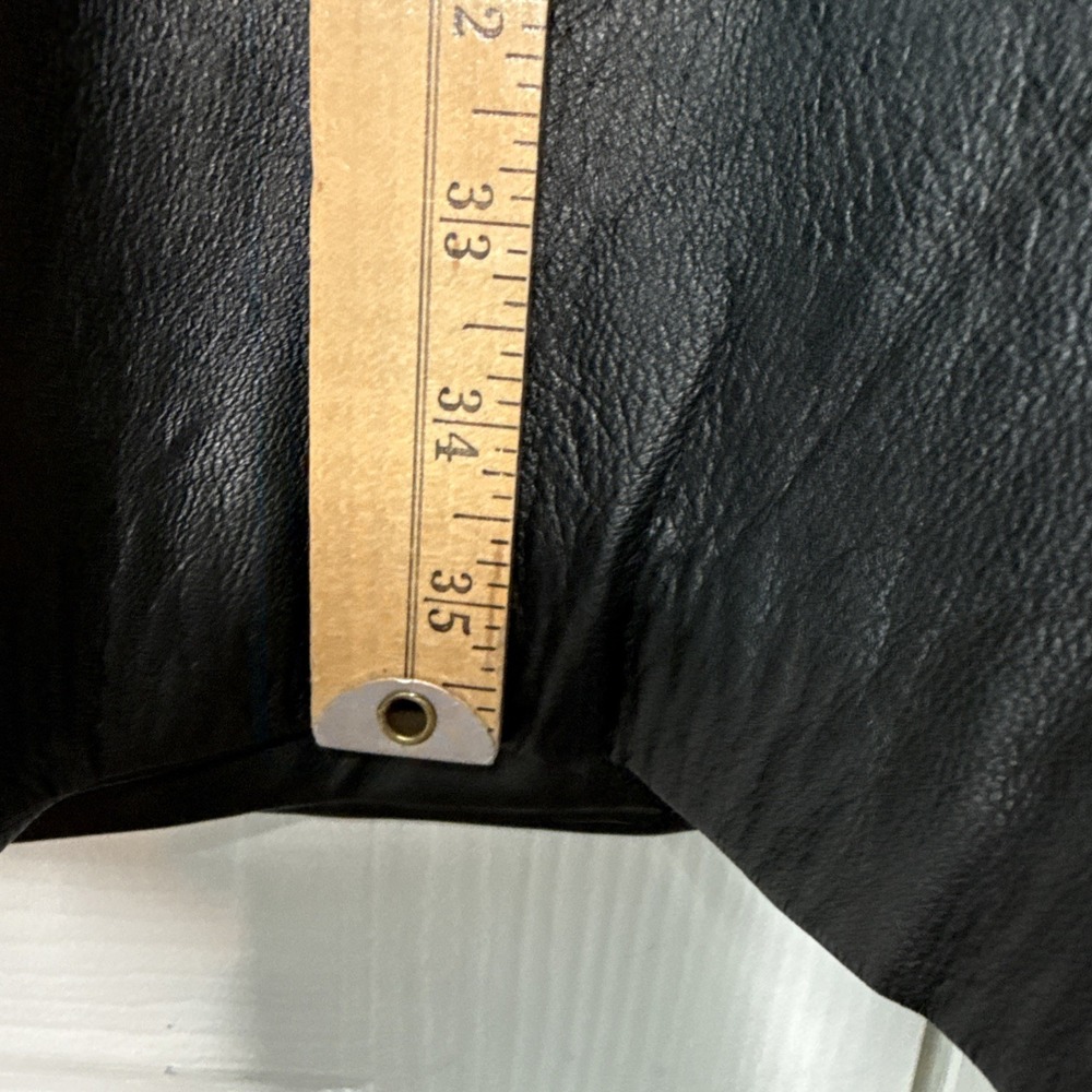 Genuine Leather Limited Women's Black Size Large, Long, Trenchcoat Jacket EUC - Picture 9 of 12
